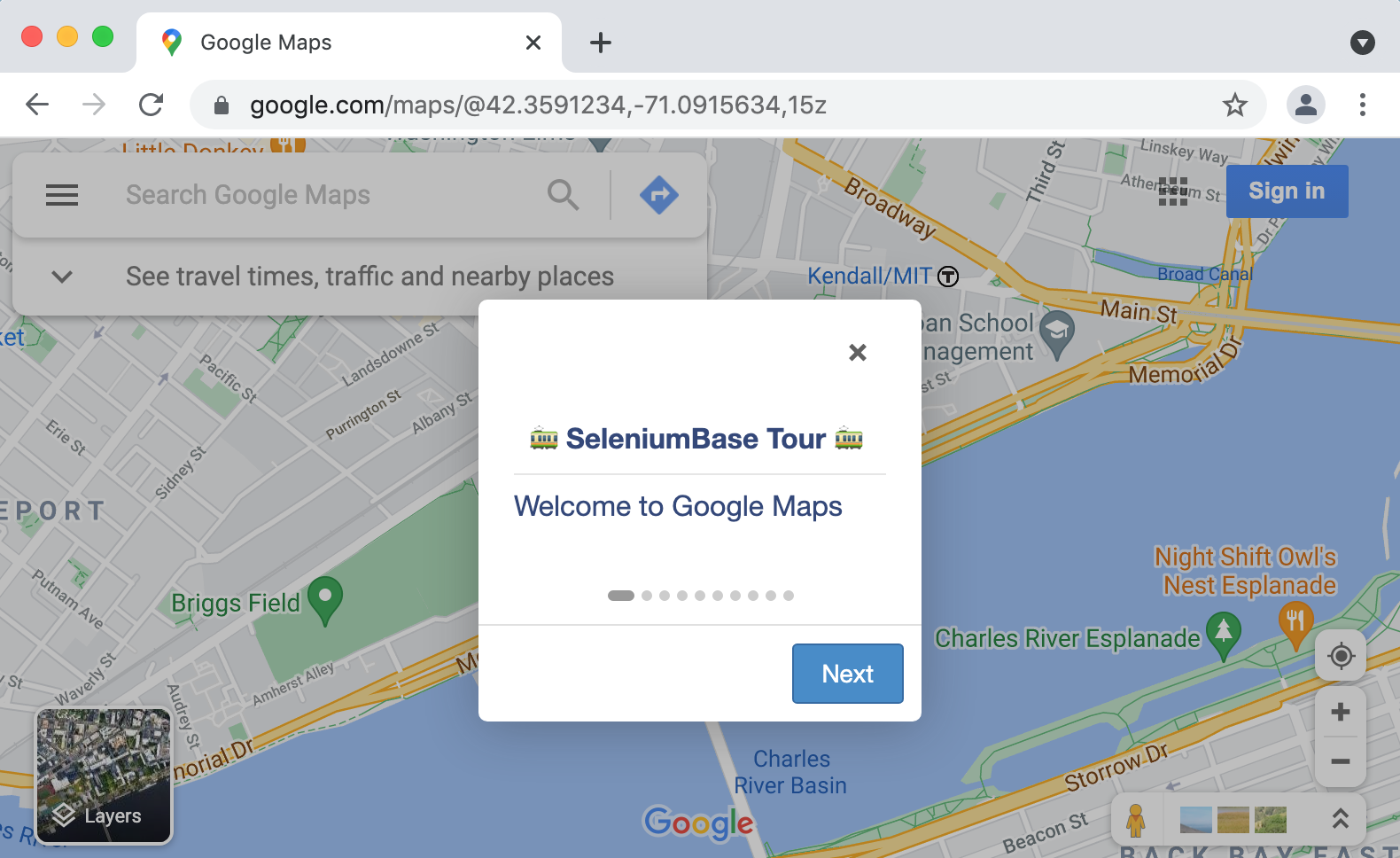 SeleniumBase Tour