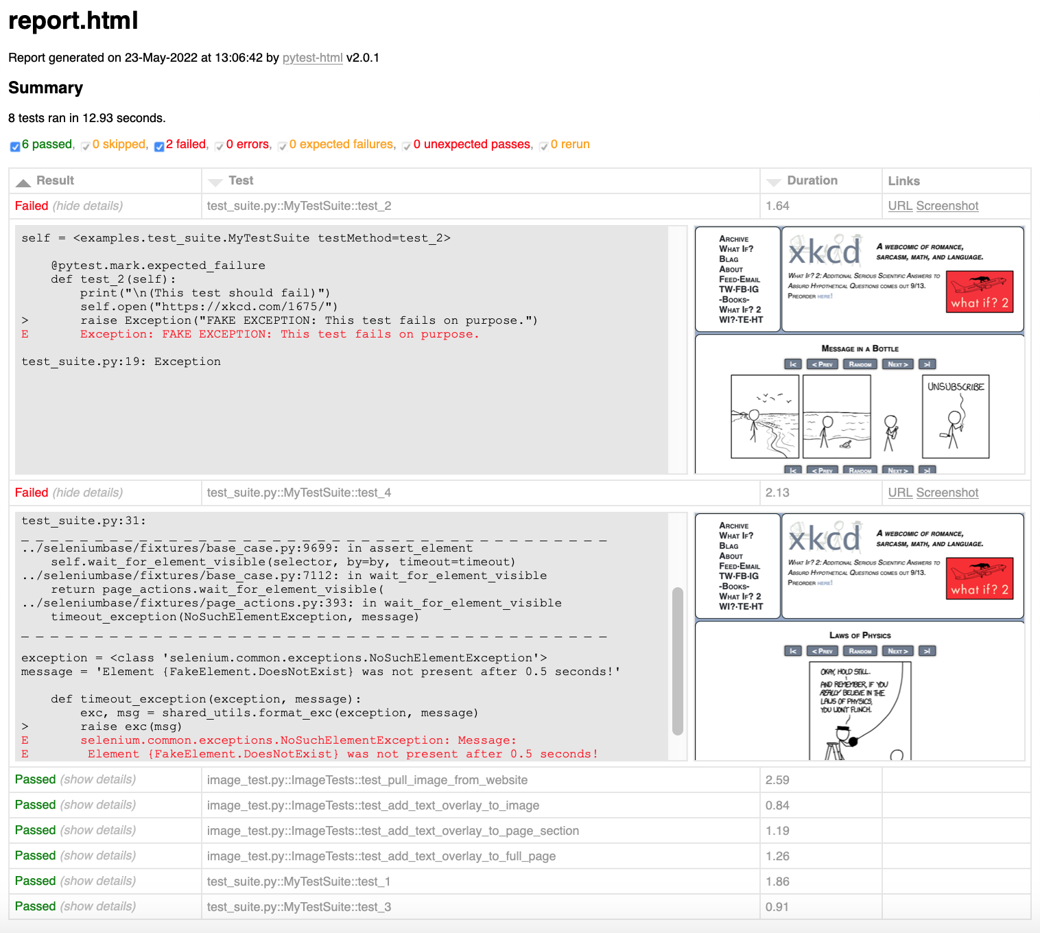 Pytest Test Suite